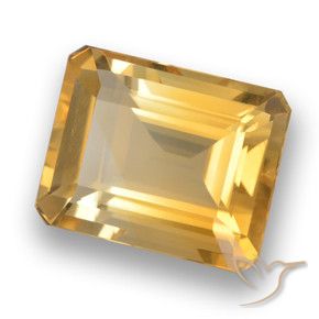9,17 ctw natürlicher Mittel-Helles Orange-Gold Citrin, Oktagonschliff, VVS