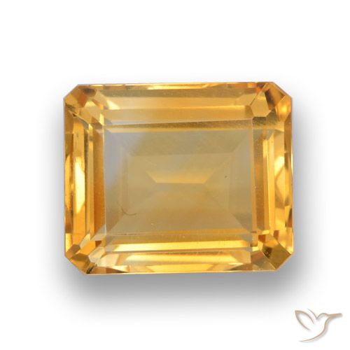 4.53ct Natürlicher Orange-Gold Citrin, Smaragdschliff, VVS-VS