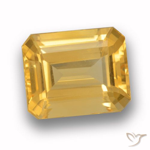 4.06ct Natürlicher Golden Citrin, Smaragdschliff, VVS-VS