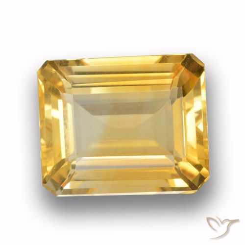 3.99ct Natürlicher Mittleres Gold Citrin, Smaragdschliff, VVS