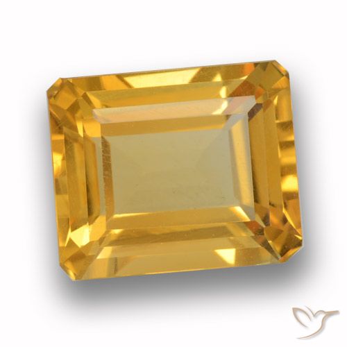 4.49ct Natürlicher Orange-Gold Citrin, Smaragdschliff, VVS-VS