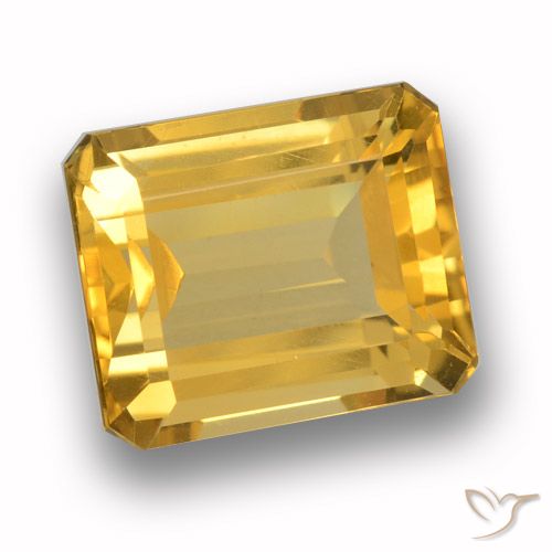 4.66ct Natürlicher Mittleres Gold Citrin, Smaragdschliff, VVS-VS