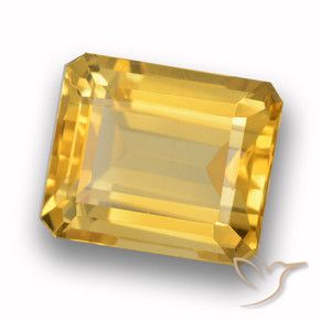 9,17 ctw natürlicher Mittleres Gold Citrin, Oktagonschliff, VVS-VS
