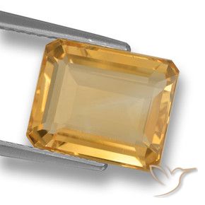9,17 ctw natürlicher Mittel-Helles Orange-Gold Citrin, Oktagonschliff, VVS-VS