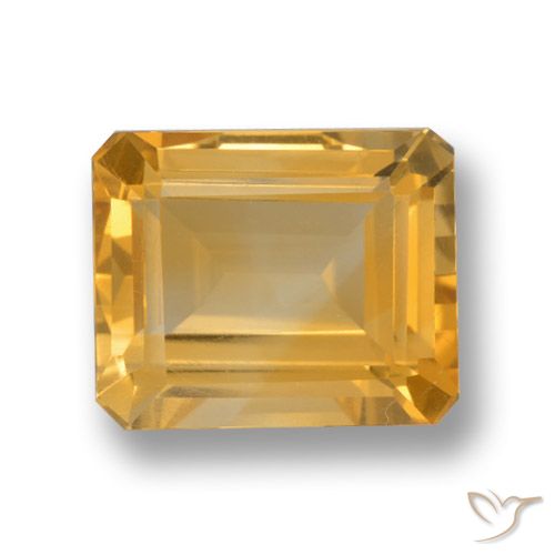 4.27ct Natürlicher Orange-Gold Citrin, Smaragdschliff, VVS-VS