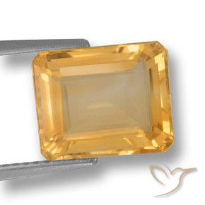 9,17 ctw natürlicher Mittel-Helles Orange-Gold Citrin, Oktagonschliff, VVS-VS