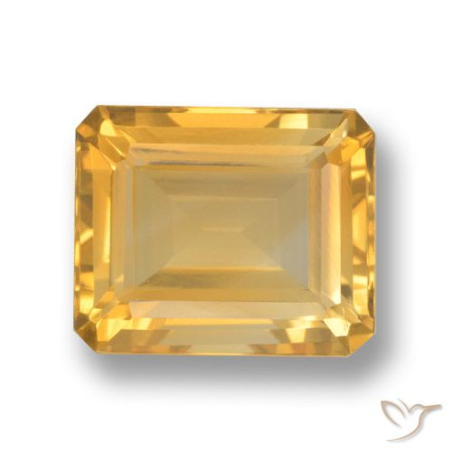 4.39ct Natürlicher Orange-Gold Citrin, Smaragdschliff, VVS-VS