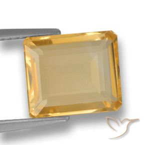 9,17 ctw natürlicher Orange-Gold Citrin, Oktagonschliff, VVS-VS