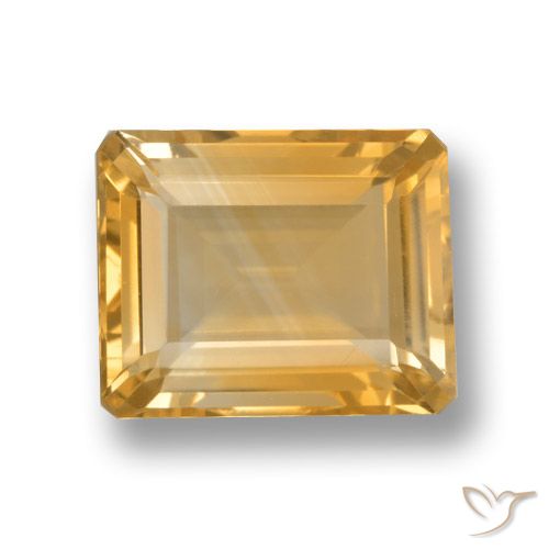 4.20ct Natürlicher Orange-Gold Citrin, Smaragdschliff, VVS-VS