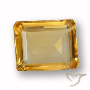 9,17 ctw natürlicher Mittel-Helles Orange-Gold Citrin, Oktagonschliff, VVS-VS