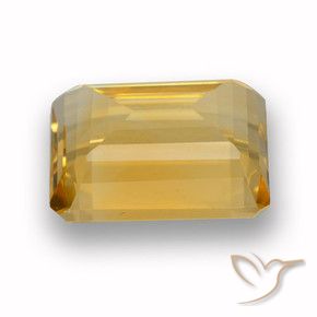 9,17 ctw natürlicher Mittel-Helles Orange-Gold Citrin, Oktagonschliff, VVS-VS