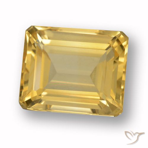 4.67ct Natürlicher Golden Citrin, Smaragdschliff, VVS-VS
