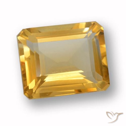 9,17 ctw natürlicher Orange-Gold Citrin, Oktagonschliff, VVS