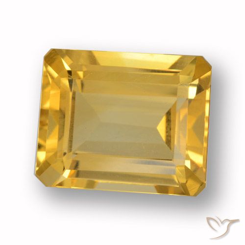 4.47ct Natürlicher Golden Citrin, Smaragdschliff, VVS-VS