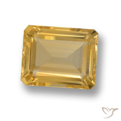4.15ct Natürlicher Golden Citrin, Smaragdschliff, VVS-VS