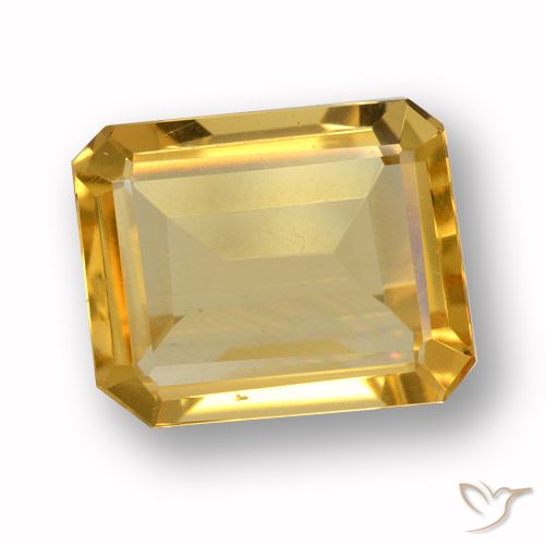 3.37ct Natürlicher Golden Citrin, Smaragdschliff, VVS-VS