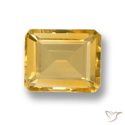 4.27ct Natürlicher Golden Citrin, Smaragdschliff, VVS-VS