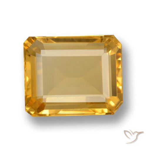 4.10ct Natürlicher Orange-Gold Citrin, Smaragdschliff, VVS-VS