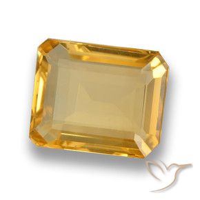 9,17 ctw natürlicher Orange-Gold Citrin, Oktagonschliff, VVS-VS
