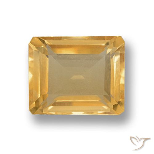 4.27ct Natürlicher Hellorange-Gold Citrin, Smaragdschliff, VVS-VS