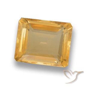 9,17 ctw natürlicher Hellorange-Gold Citrin, Oktagonschliff, VVS-VS