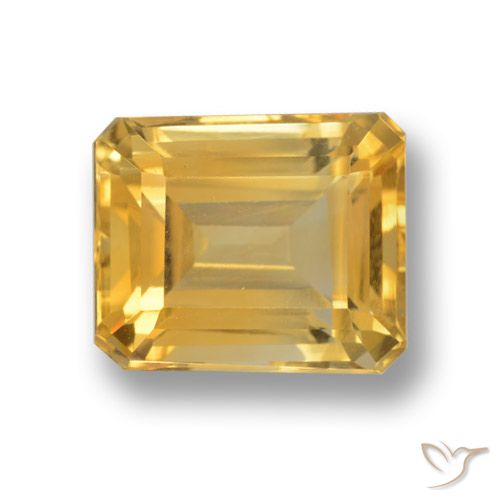 5.21ct Natürlicher Golden Citrin, Smaragdschliff, VVS-VS