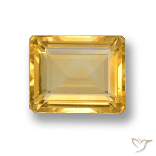 4.65ct Natürlicher Golden Citrin, Smaragdschliff, VVS