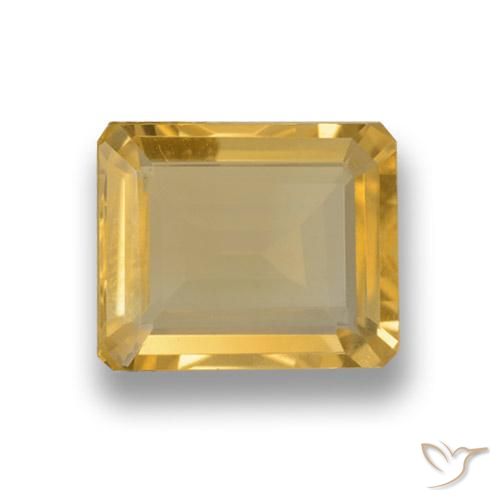 3.65ct Natürlicher Golden Citrin, Smaragdschliff, VVS-VS