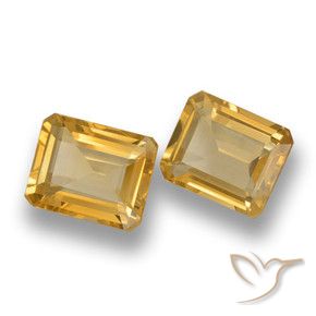 7.24 ct natürliche Mittel-Helles Orange-Gold Citrin-Edelsteine, Oktagonschliff, VVS-VS