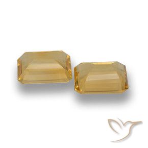 7.24 ct natürliche Mittel-Helles Orange-Gold Citrin-Edelsteine, Oktagonschliff, VVS-VS
