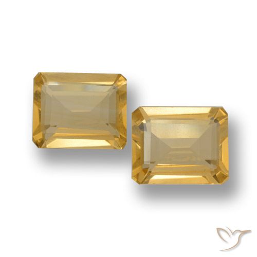 6.77ctw Natürlicher Mittleres Gold Citrin, Smaragdschliff, VVS-VS
