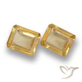 6.77 ct natürliche Mittleres Gold Citrin-Edelsteine, Oktagonschliff, VVS-VS