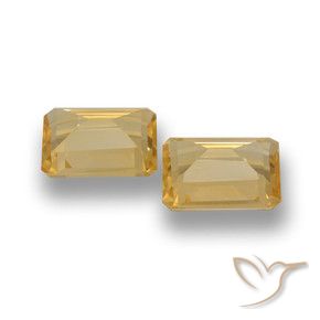 6.77 ct natürliche Mittleres Gold Citrin-Edelsteine, Oktagonschliff, VVS-VS