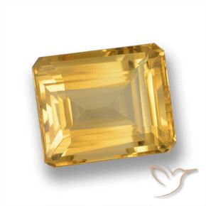 9,17 ctw natürlicher Hellorange-Gold Citrin, Oktagonschliff, VVS-VS