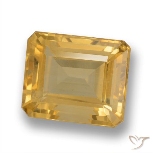 6.04ct Natürlicher Hellorange-Gold Citrin, Smaragdschliff, VVS-VS