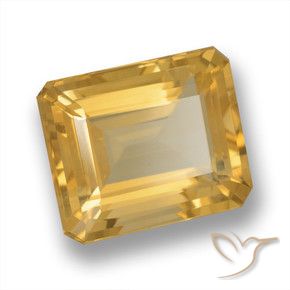 9,17 ctw natürlicher Hellorange-Gold Citrin, Oktagonschliff, VVS-VS