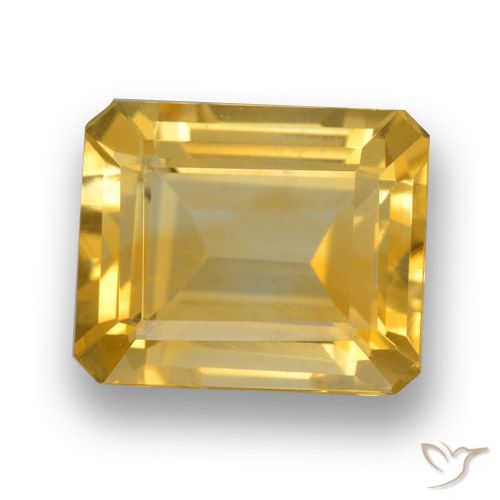 4.50ct Natürlicher Golden Citrin, Smaragdschliff, VVS-VS