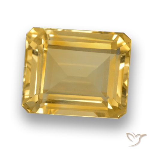 4.46ct Natürlicher Golden Citrin, Smaragdschliff, VVS