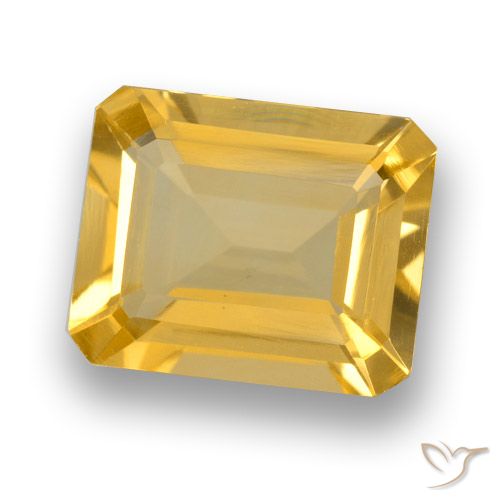 3.61ct Natürlicher Mittleres Gold Citrin, Smaragdschliff, VVS