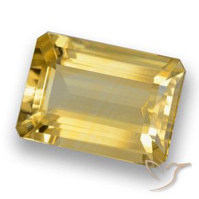 9,17 ctw natürlicher Mittelgold Citrin, Oktagonschliff, VVS