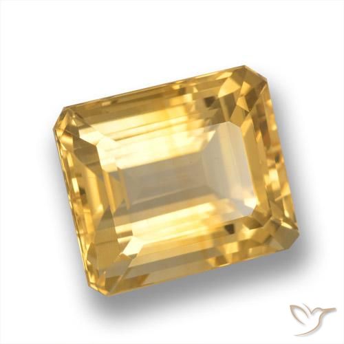 9,17 ctw natürlicher Mittleres Gold Citrin, Oktagonschliff, VVS-VS