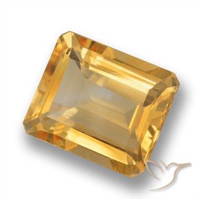 9,17 ctw natürlicher Orange-Gold Citrin, Oktagonschliff, VS