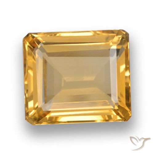 5.27ct Natürlicher Orange-Gold Citrin, Smaragdschliff, VVS-VS