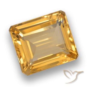 9,17 ctw natürlicher Orange-Gold Citrin, Oktagonschliff, VVS-VS