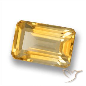 9,17 ctw natürlicher Mittel-Dunkelgold Citrin, Oktagonschliff, VVS