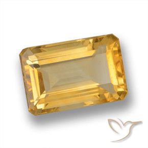 9,17 ctw natürlicher Mittel-Dunkelgold Citrin, Oktagonschliff, VVS-VS