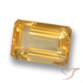 9,17 ctw natürlicher Dunkelgolden Citrin, Oktagonschliff, VVS