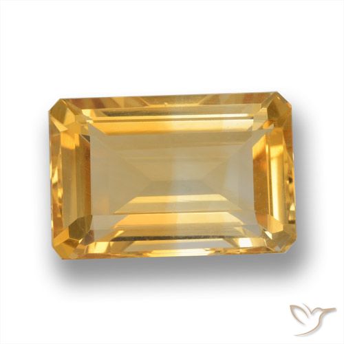 4.07ct Natürlicher Dunkelgolden Citrin, Smaragdschliff, VVS-VS