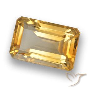 9,17 ctw natürlicher Mittel-Helles Orange-Gold Citrin, Oktagonschliff, VVS-VS
