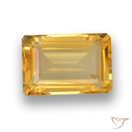 4.37ct Natürlicher Orange-Gold Citrin, Smaragdschliff, VVS-VS